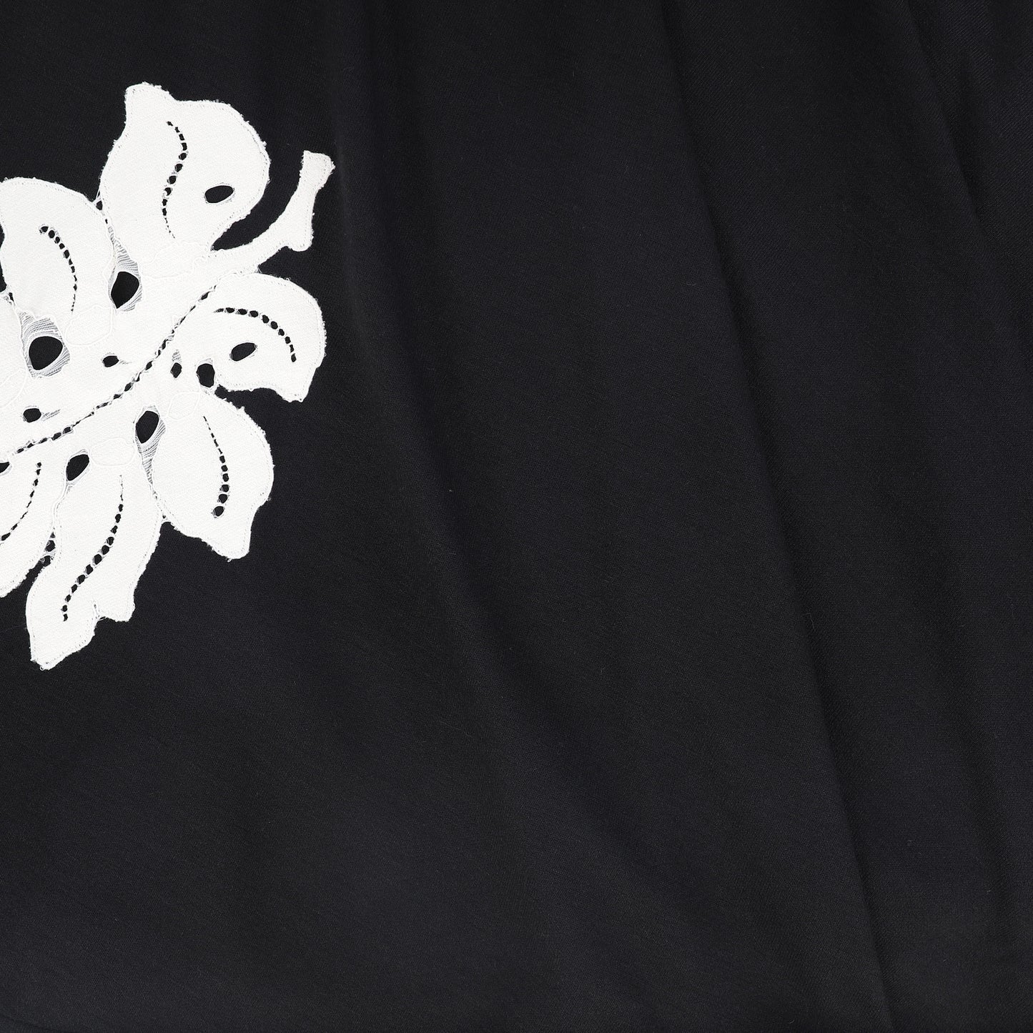 VENERA ARAPU BLACK FLOWER PATCH DRESS