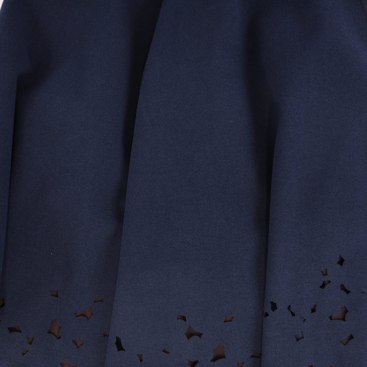 VENERA ARAPU NAVY WAISTED EMBROIDERY HOLE DRESS
