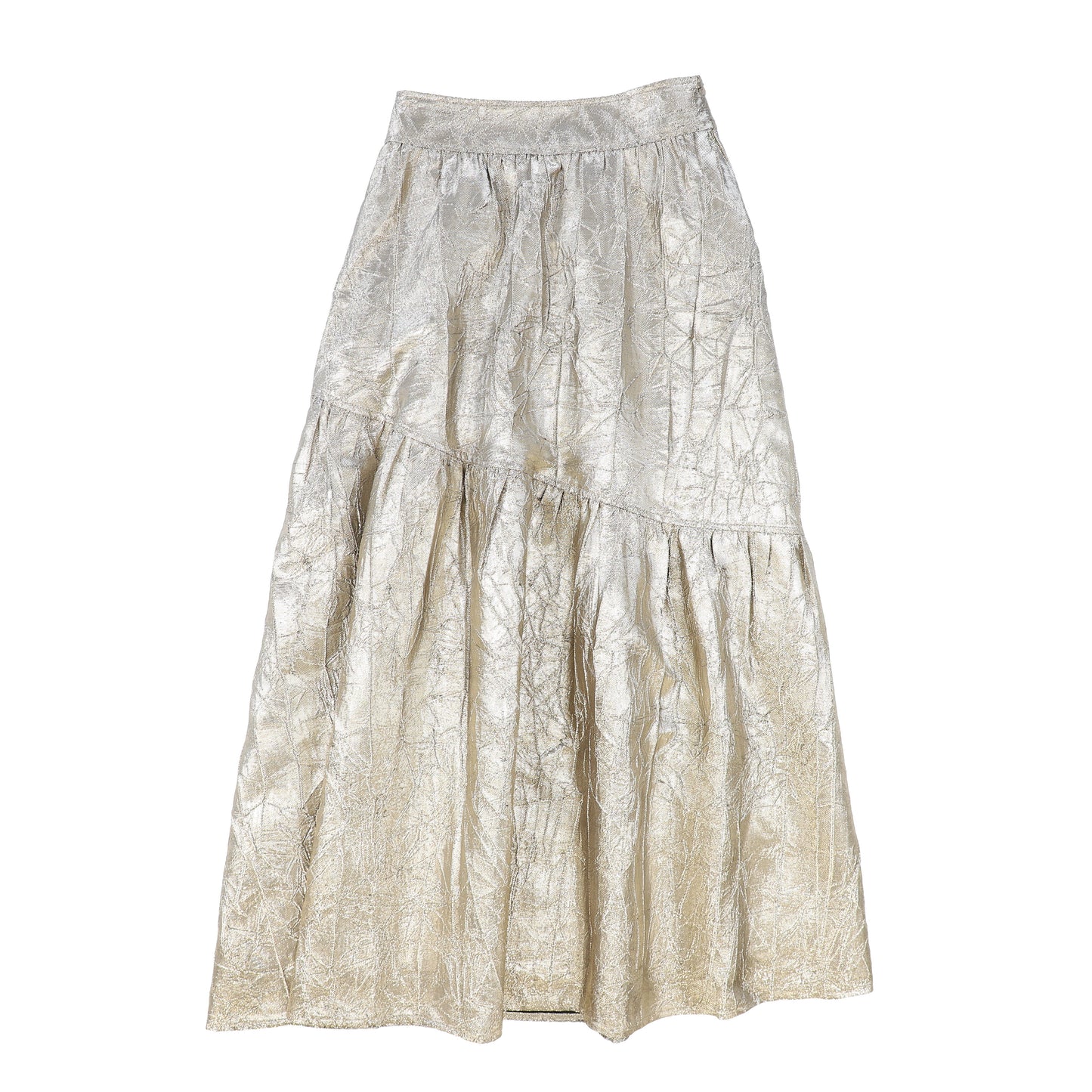 TEA GOLD COPPER TIERED SKIRT