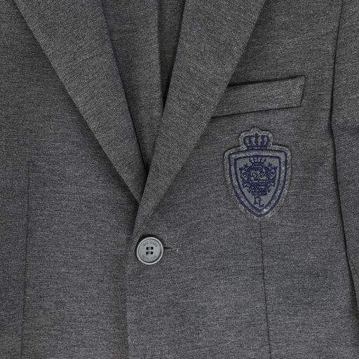DAL LAGO DARK GREY WOVEN BLAZER