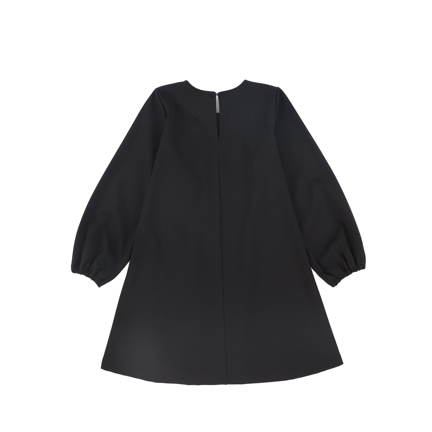 PICCOLA LUDO BLACK BOW PUFF SLEEVE DRESS