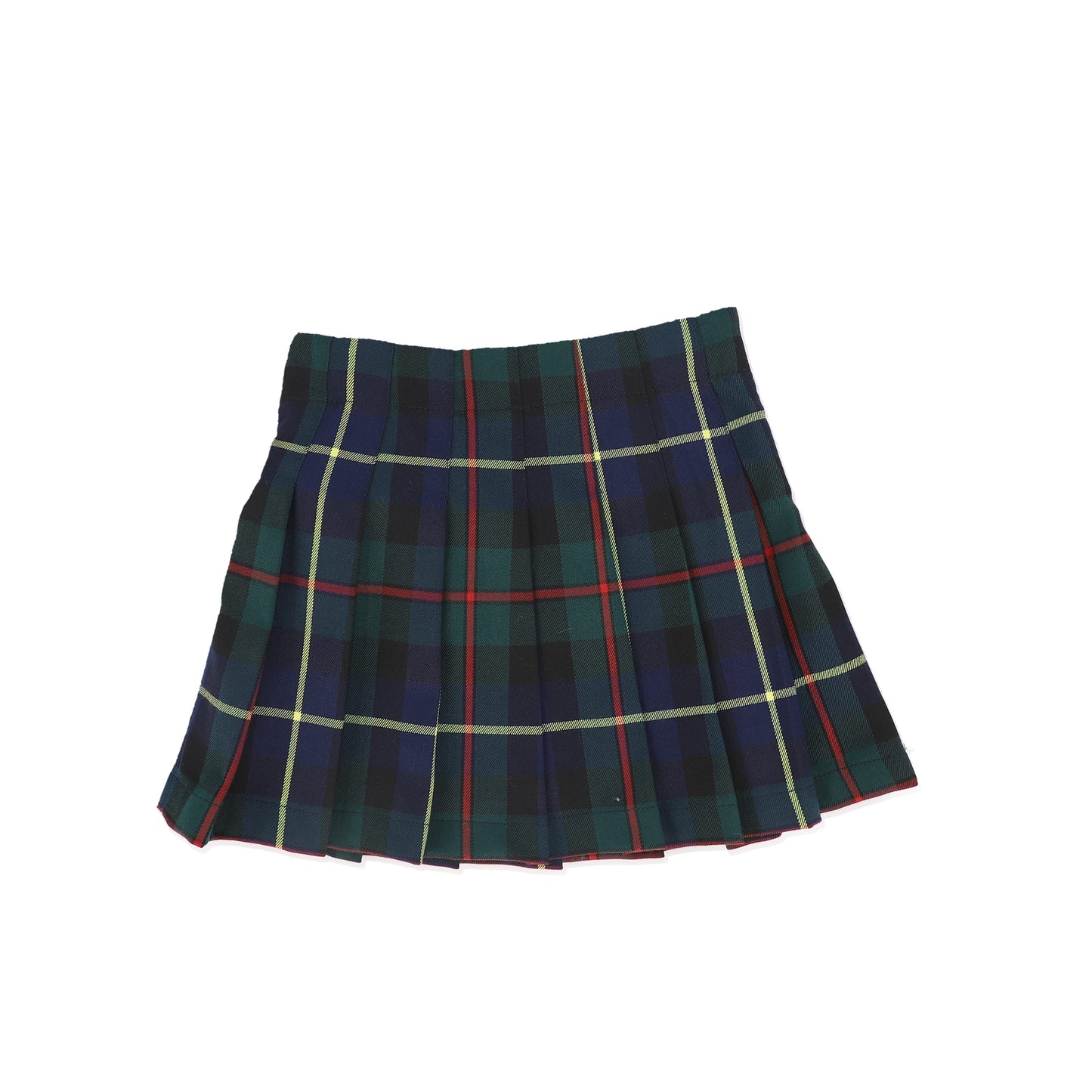 PICCOLA LUDO GREEN PLAID PLEAT SKIRT