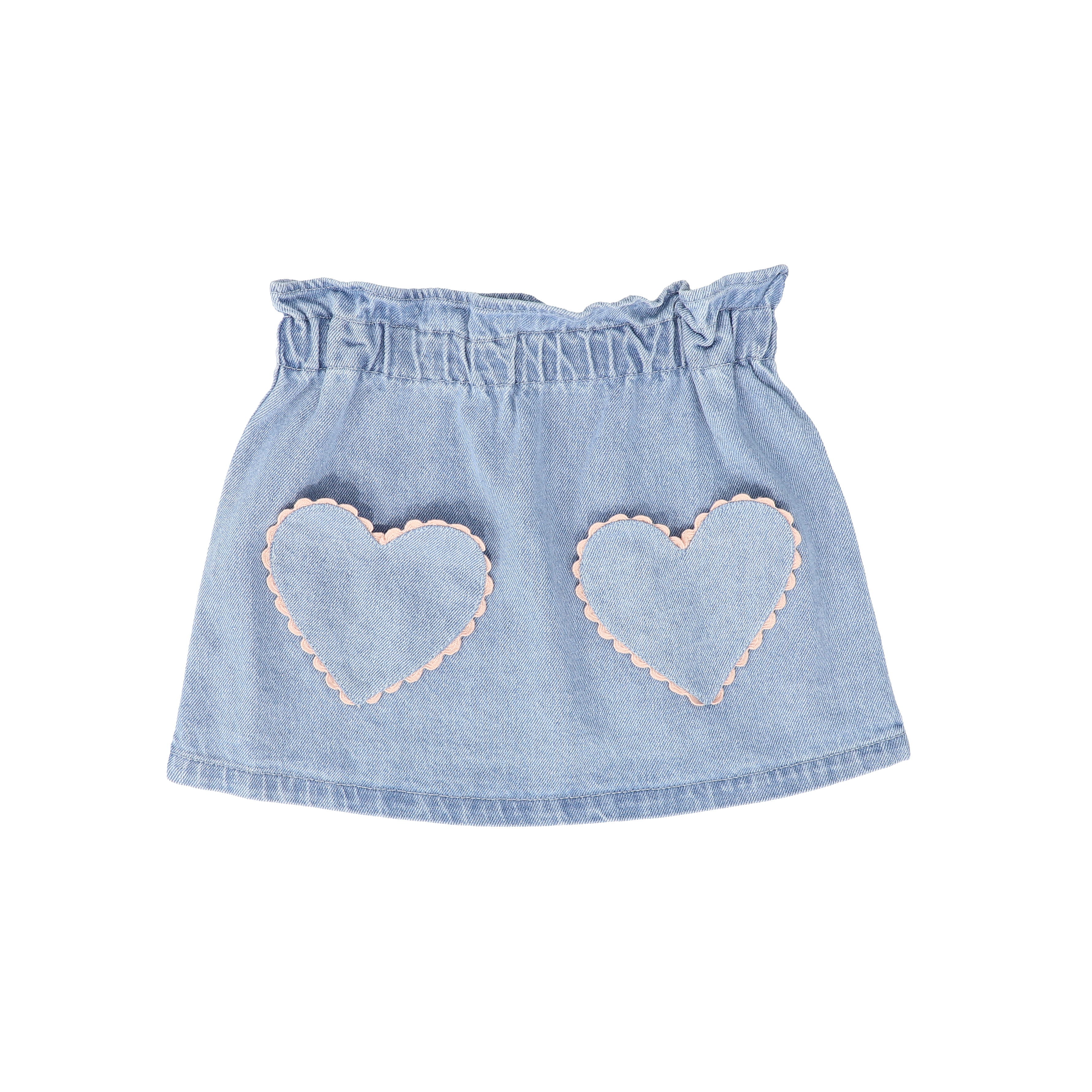 LOUIS LOUISE DENIM WASH HEART POCKET SKIRT [FINAL SALE] – Luibelle