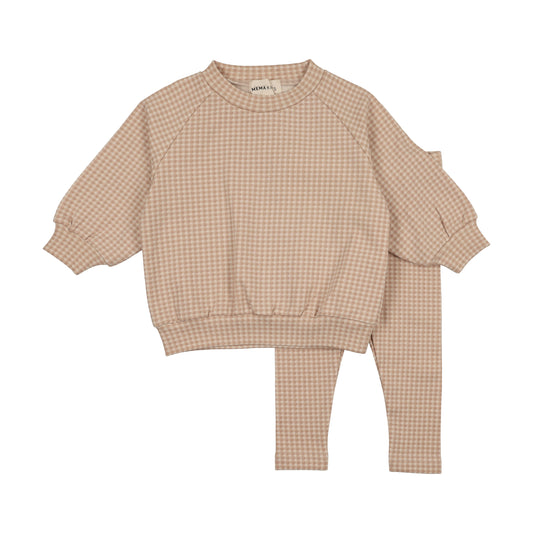MEMA KNITS ROSE DUST SWEATSHIRT SET