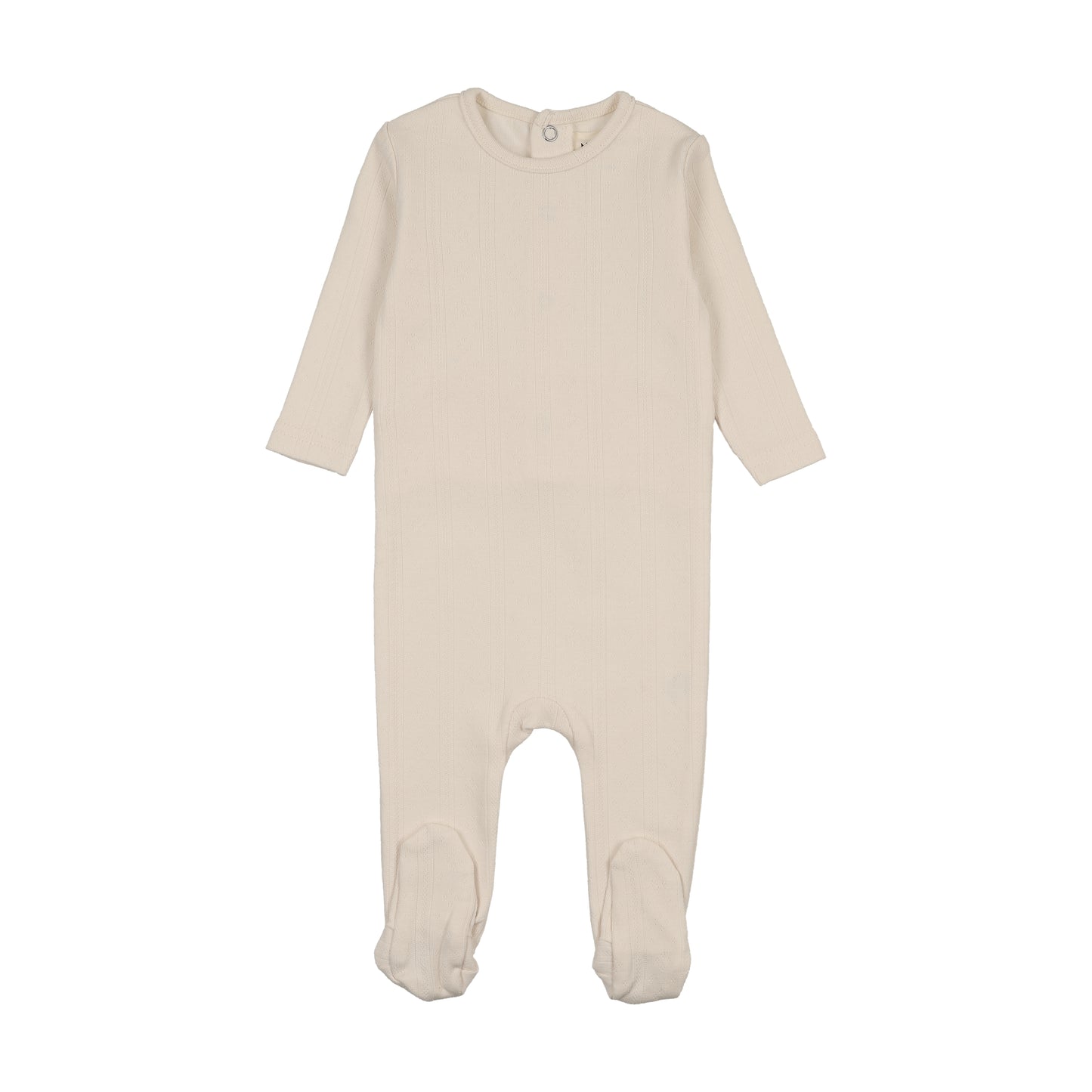 MEMA KNITS IVORY POINTELLE KNIT FOOTIE