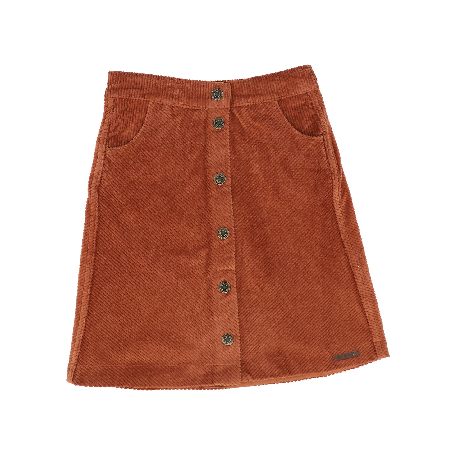 MARMAR COPENHAGEN RUST CORDUROY BUTTON SKIRT