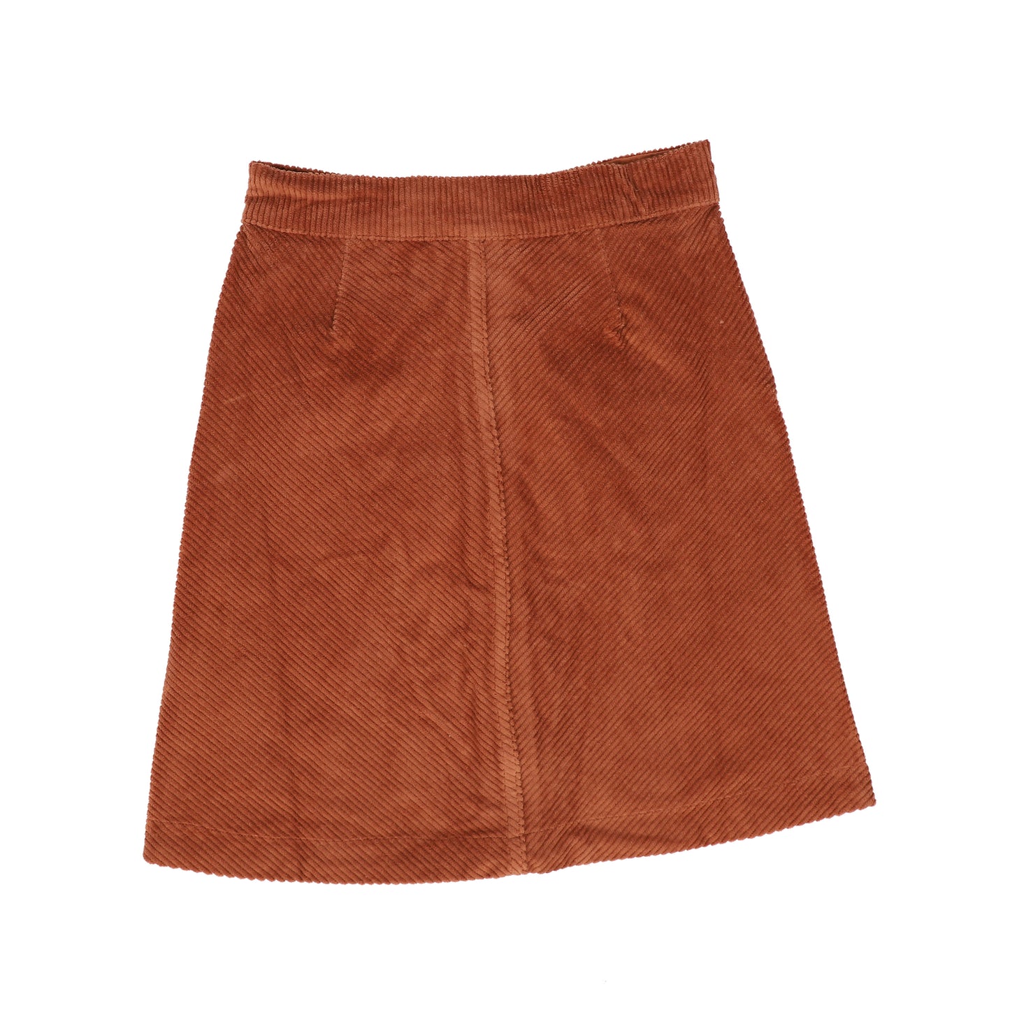 MARMAR COPENHAGEN RUST CORDUROY BUTTON SKIRT
