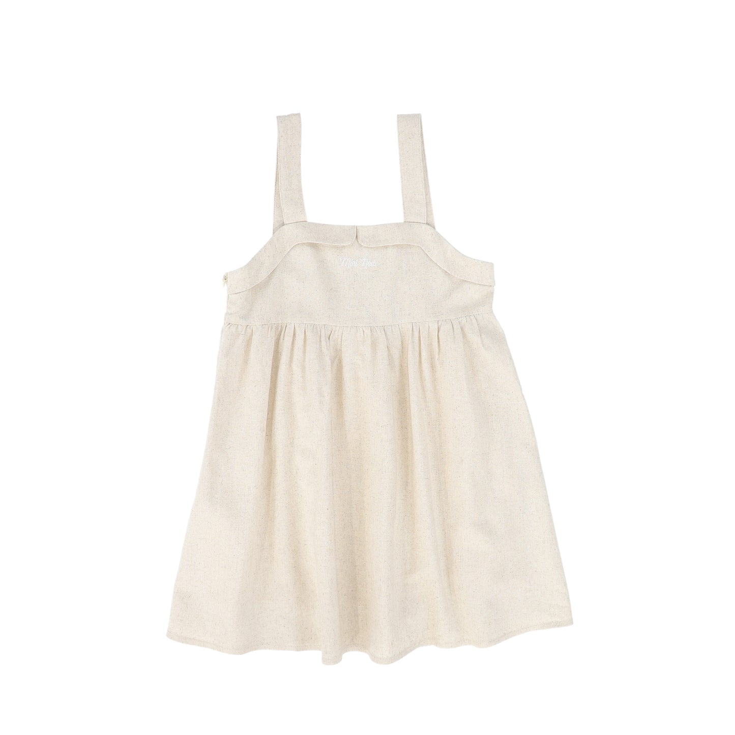 MINI NOD OATMEAL PINAFORE JUMPER