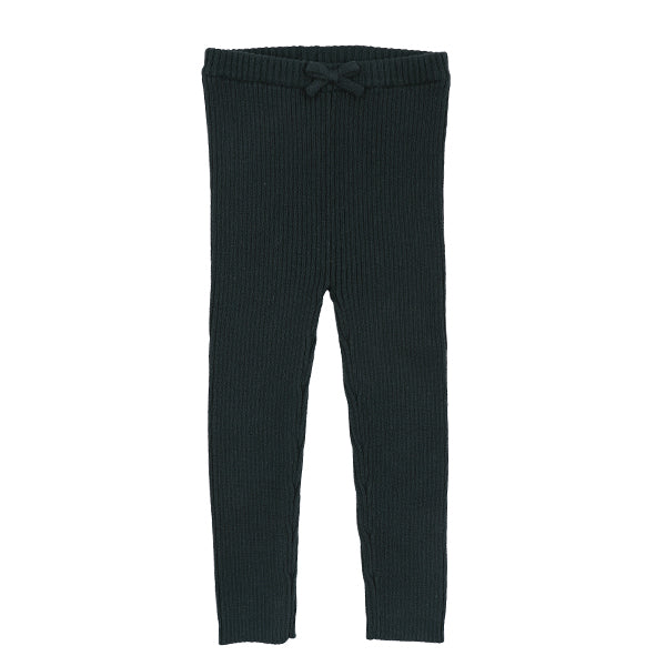 MOTU NAVY BLUE RIBBED KNIT LEGGINGS