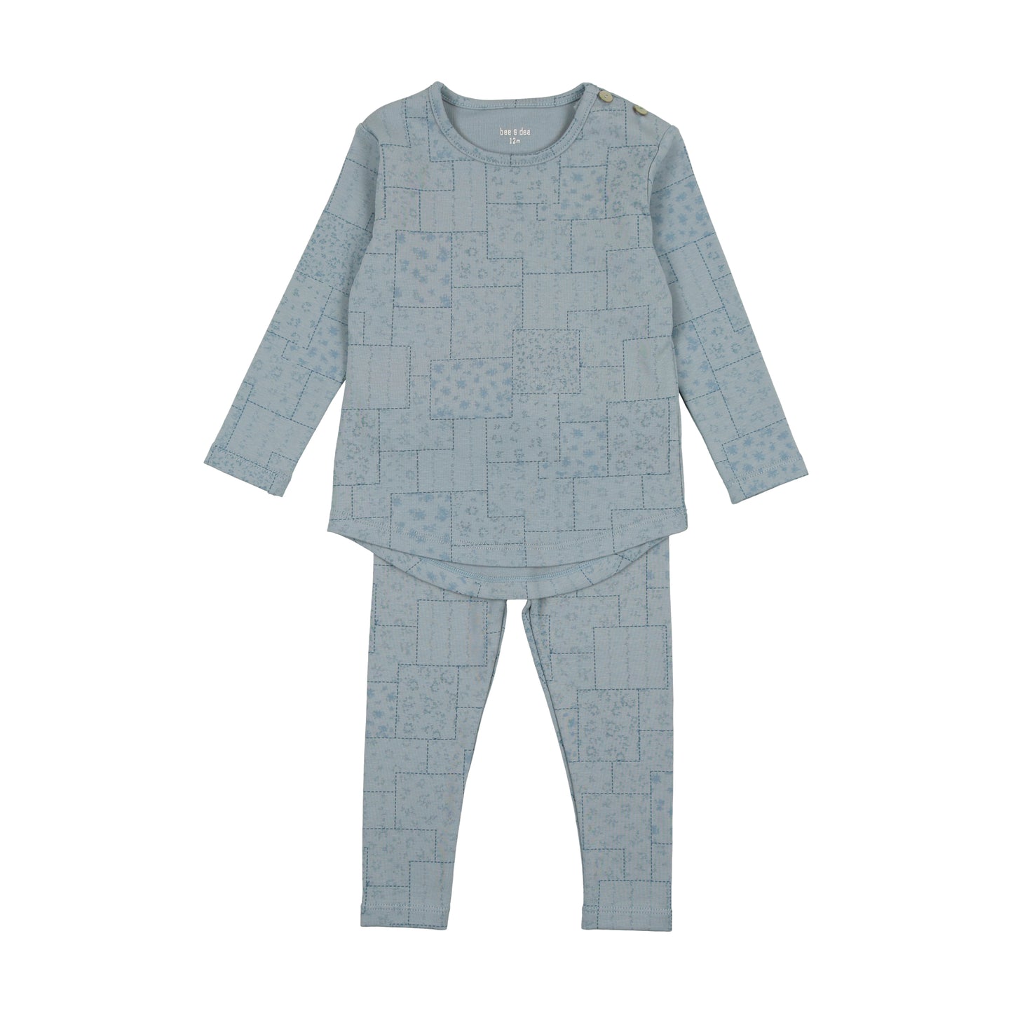 BEE & DEE BLUE BASE MULTI FLORAL DESIGN LOUNGEWEAR