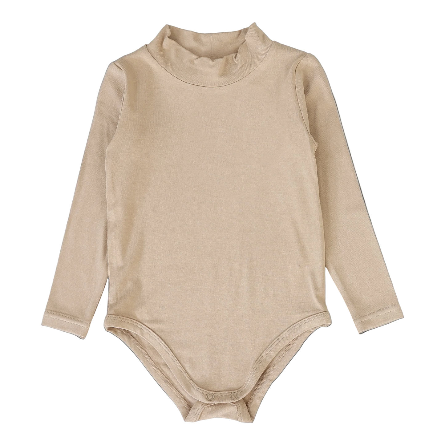 LIL LEGS OATMEAL BAMBOO MOCKNECK ONESIE