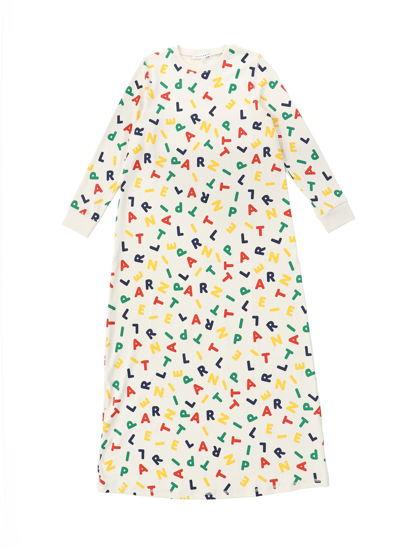 LITTLE PARNI CREAM ALPHABET NIGHTGOWN