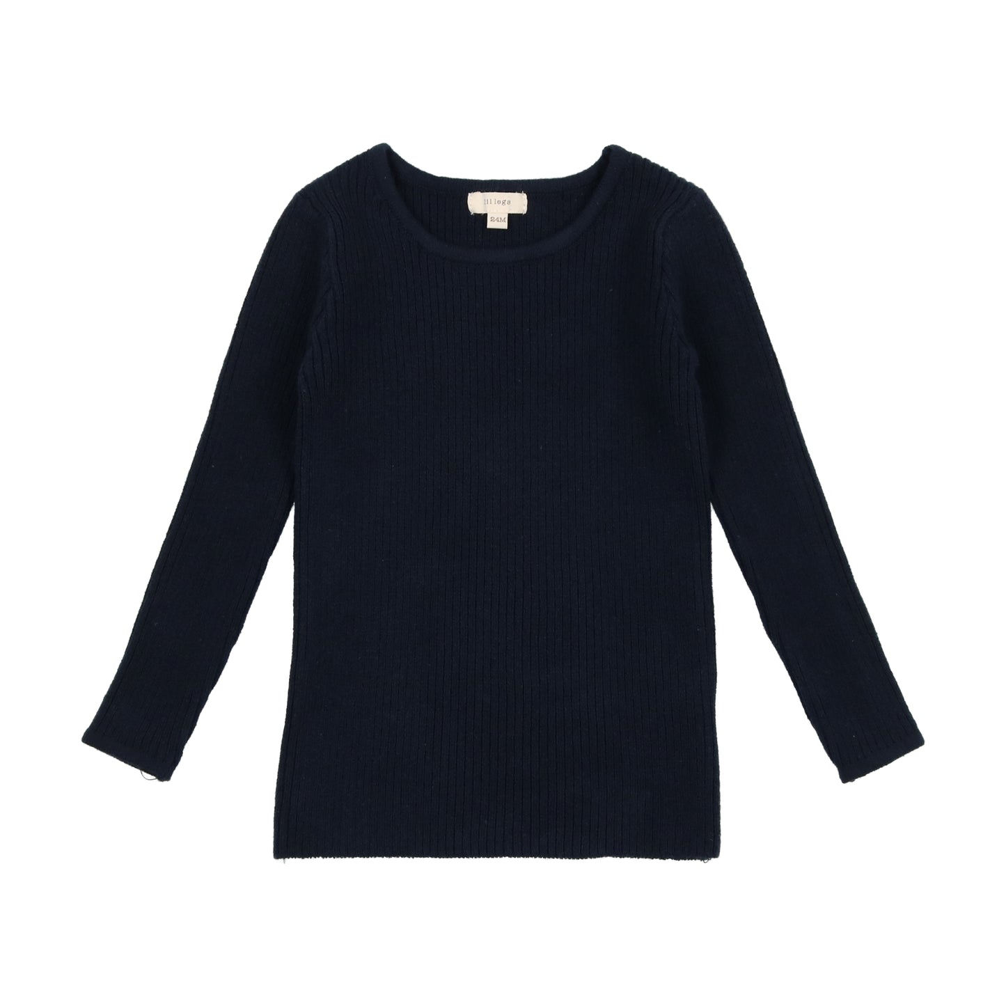 LIL LEGS NAVY KNIT CREWNECK SWEATER