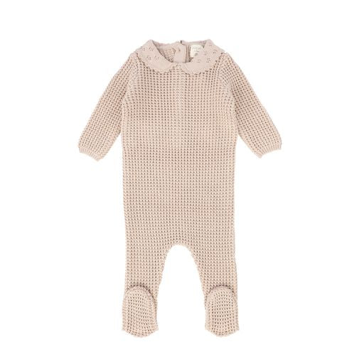 ANALOGIE BLUSH WAVE KNIT FOOTIE