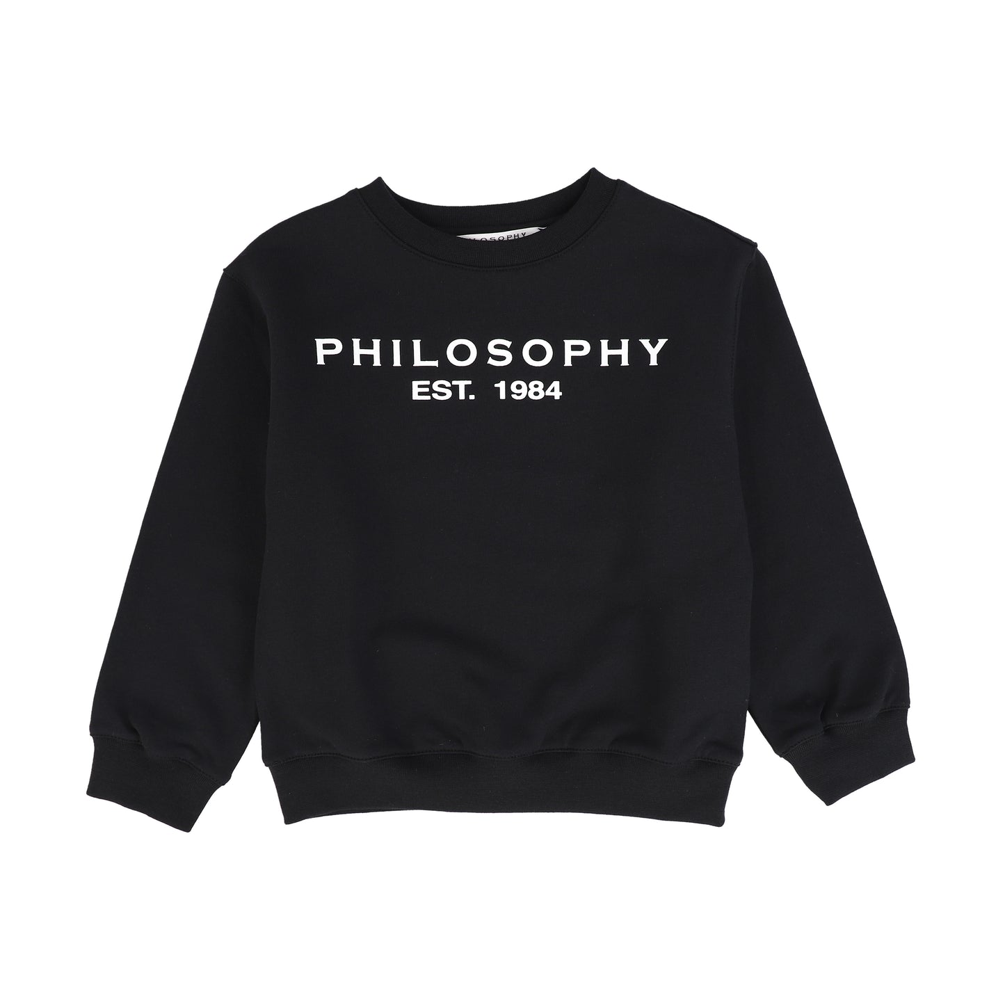 PHILOSOPHY BLACK LOGO PRINT SWEATSHIRT