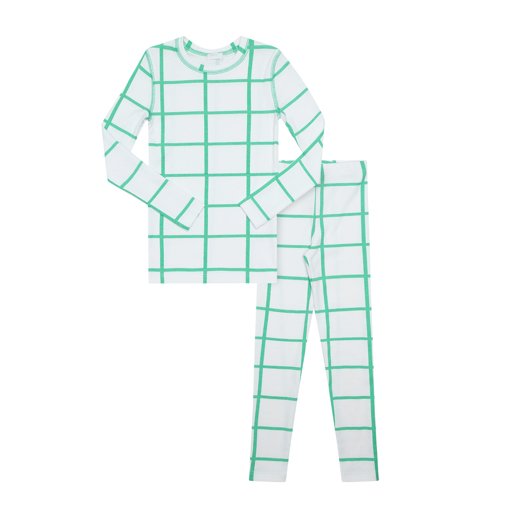 HEVEN CHILD GREEN GRID PAJAMA SET – Luibelle