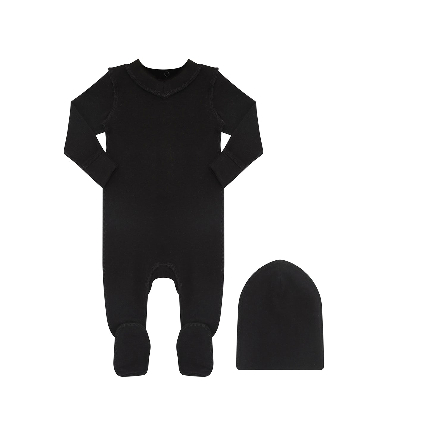 LITTLE PARNI BLACK V NECK FOOTIE