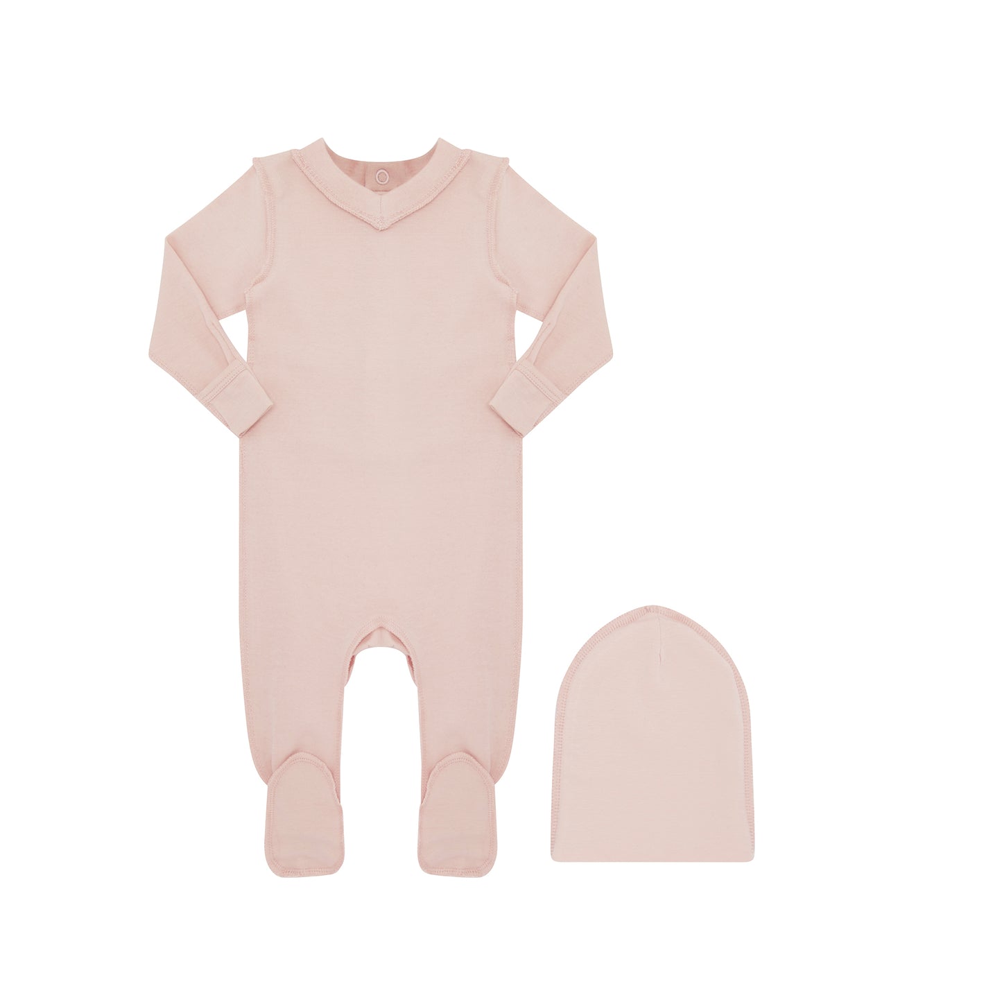 LITTLE PARNI PINK V NECK FOOTIE