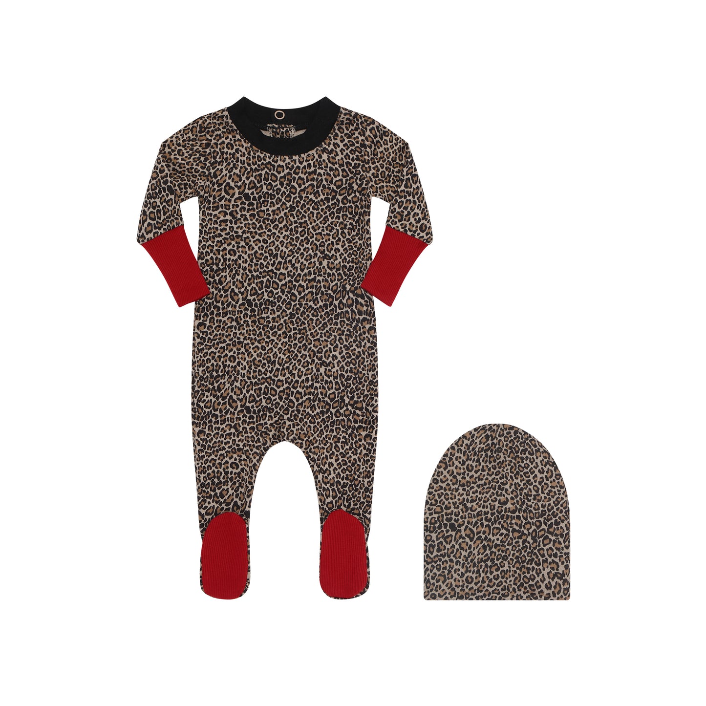 LITTLE PARNI LEOPARD PRINT FOOTIE