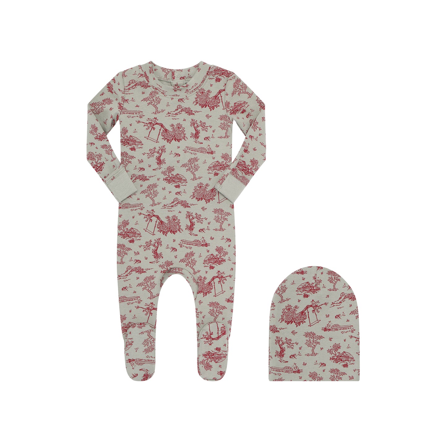 LITTLE PARNI PINK TOILE FOOTIE
