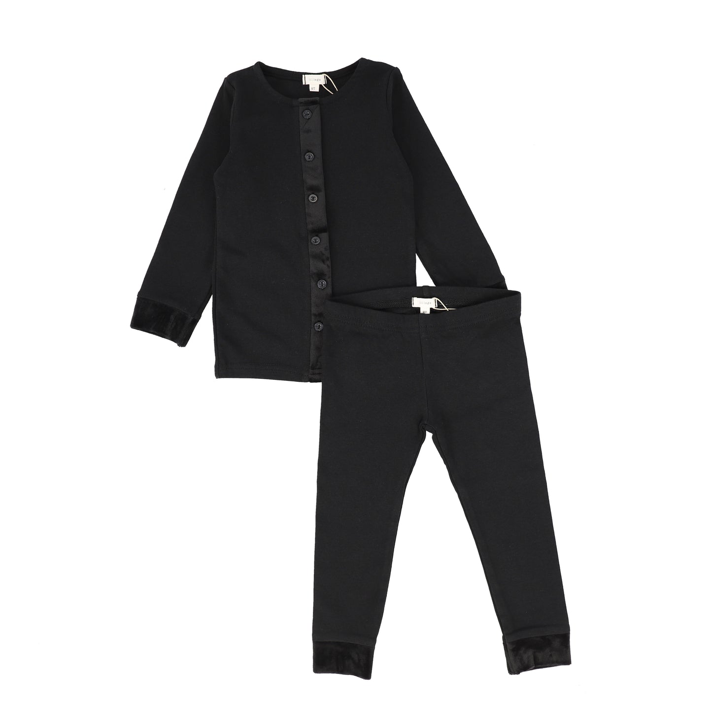 LIL LEGS BLACK PJ SET