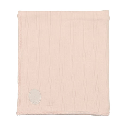 BEE & DEE BLOSSOM PINK POINTELLE ENGRAVED PLAQUE BLANKET [FINAL SALE]