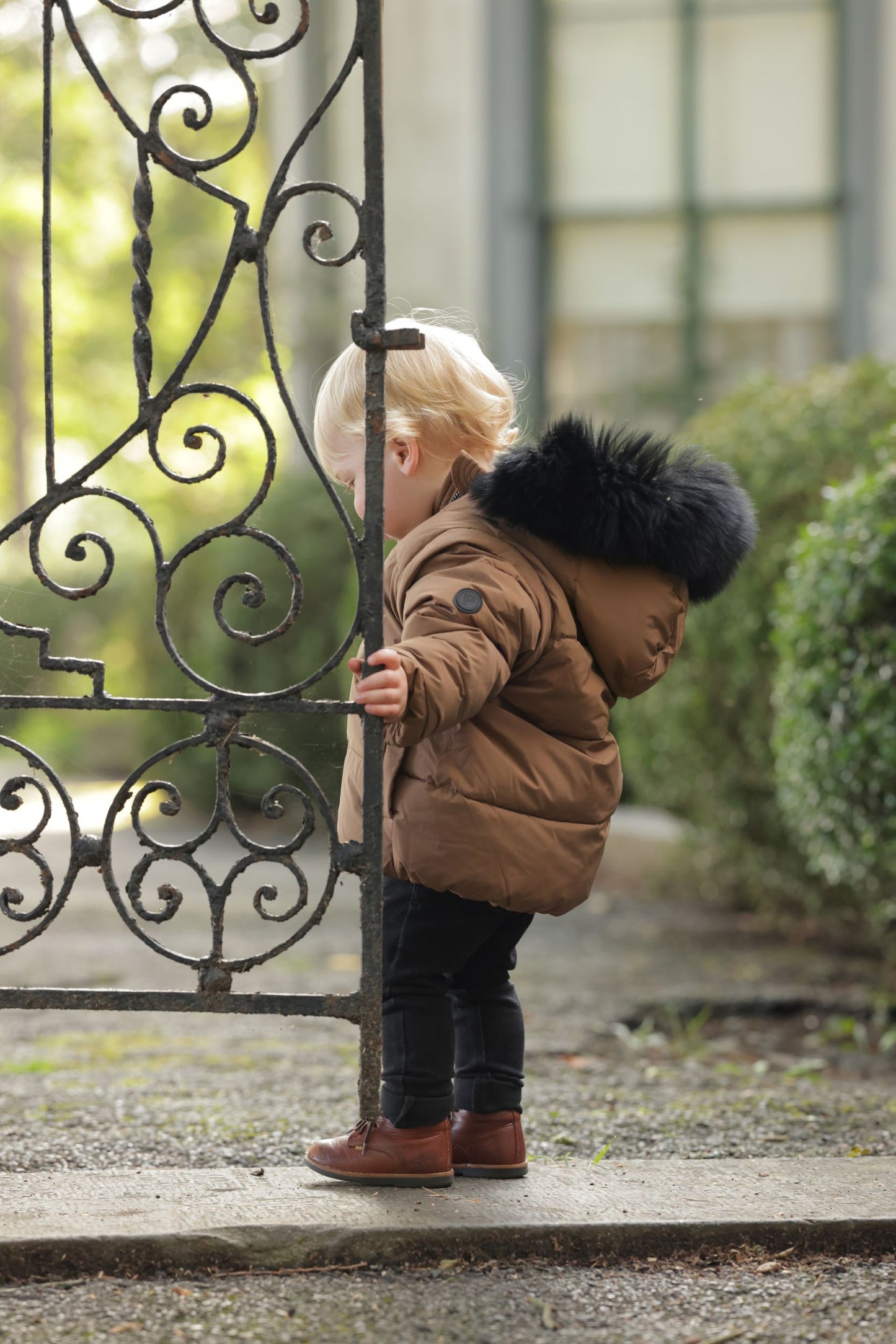 PRAMIE TAN FUR TRIM PUFFER COAT