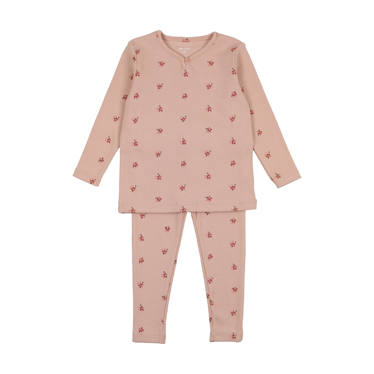 BEE & DEE GIRLS DARK BASE PRINTED POINTELLE LOUNGEWEAR