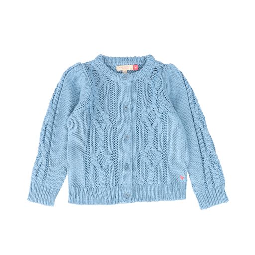 Cable-knit Sweater - Blue - Kids