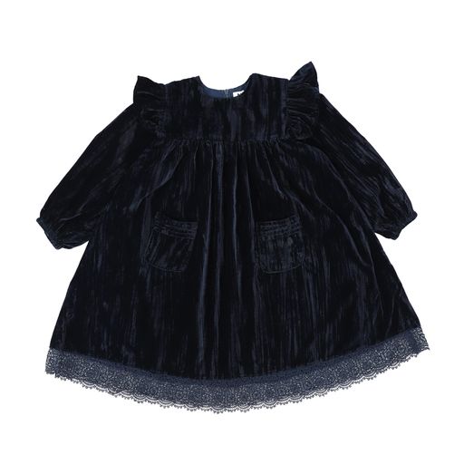 Navy crushed velvet sales dress