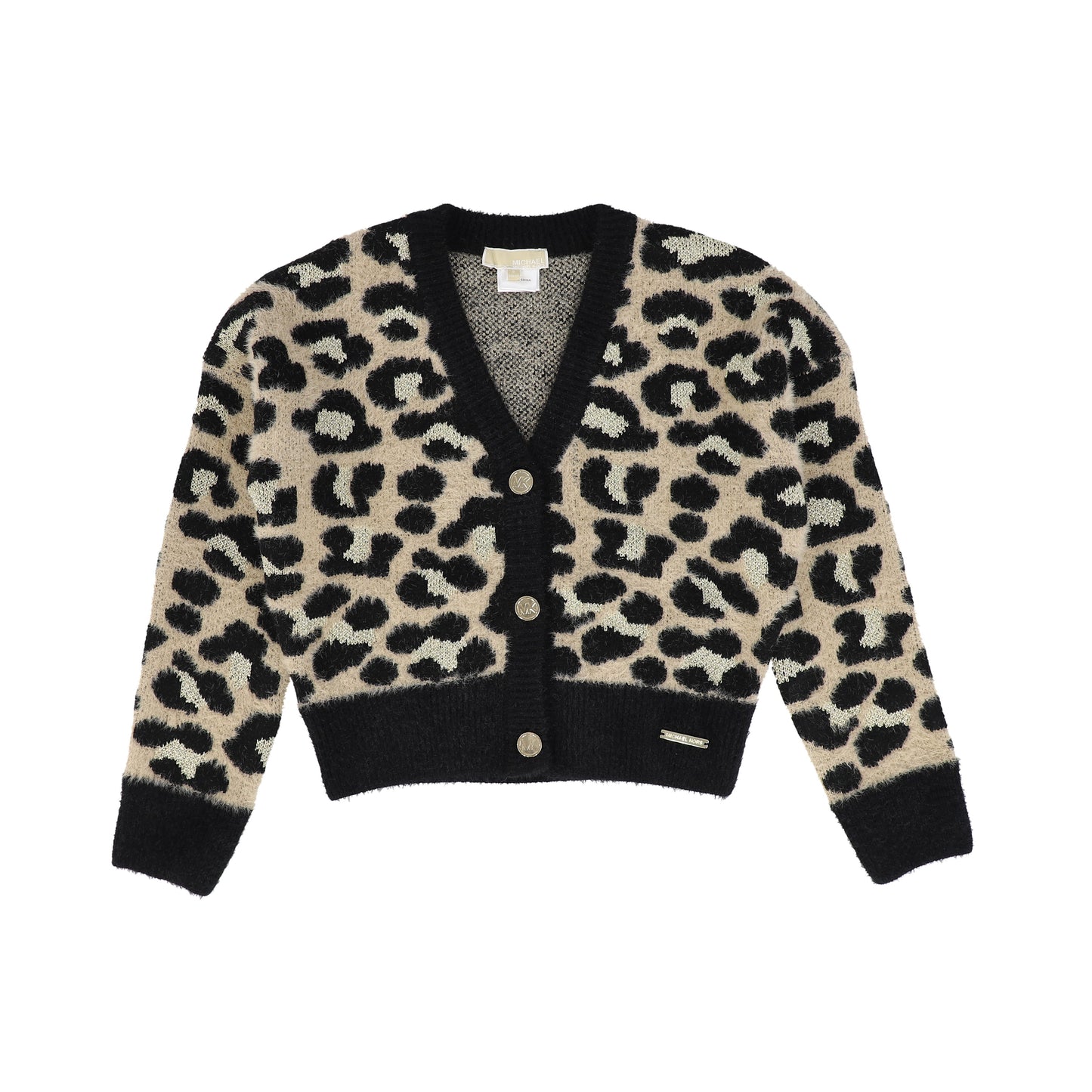 MICHAEL KORS ANIMAL PRINT KNITTED CARDIGAN