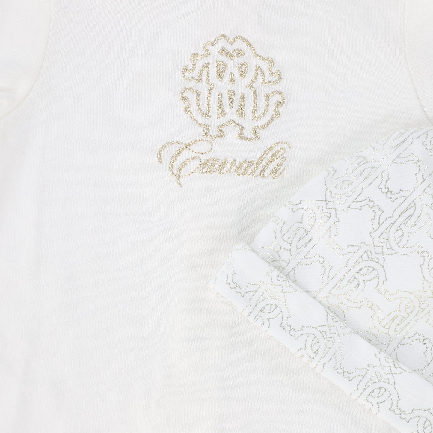 ROBERTO CAVALLI MONOGRAM FOOTIE AND BEANIE