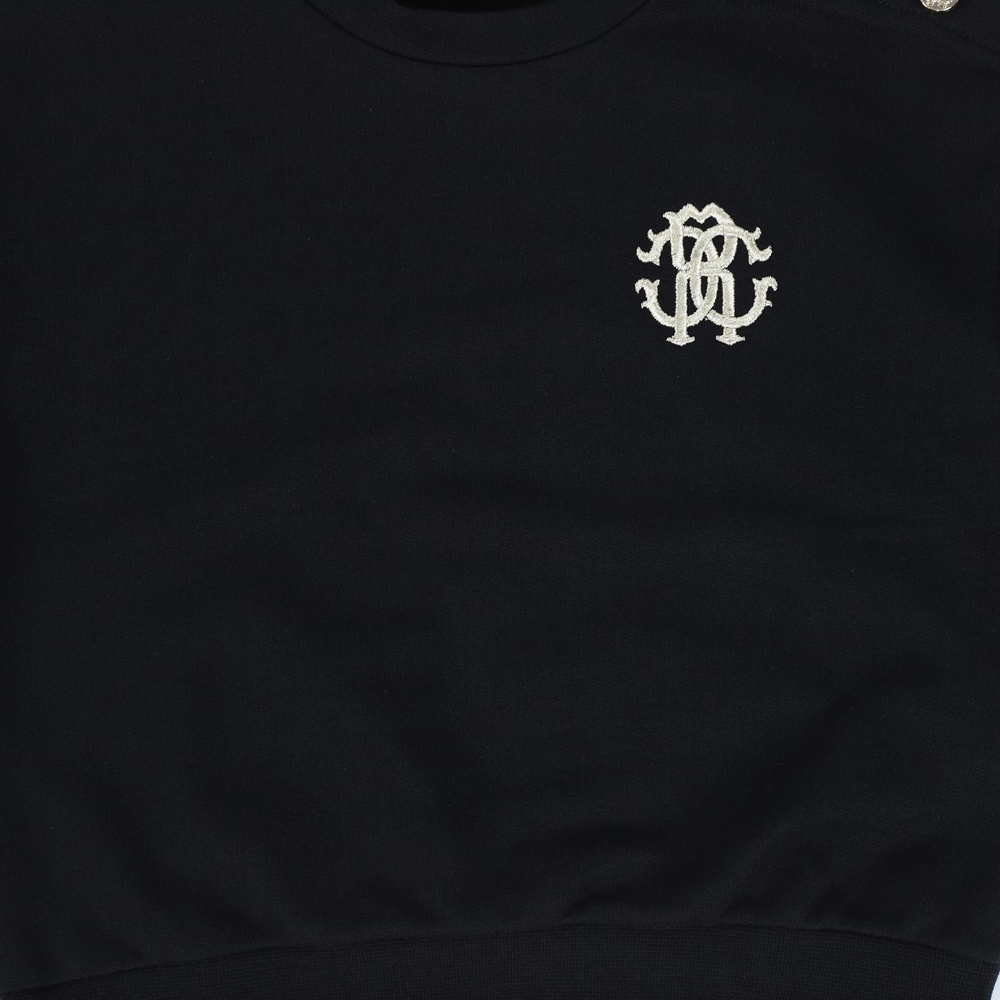 ROBERTO CAVALLI BLACK LOGO SWEATSHIRT