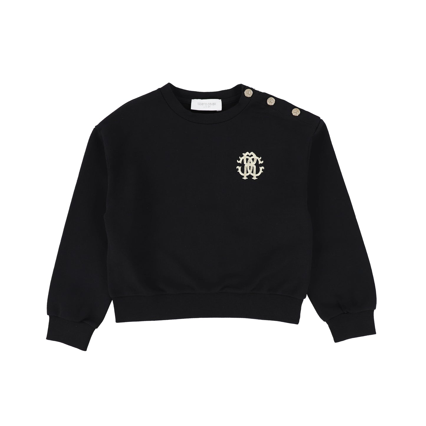 ROBERTO CAVALLI BLACK LOGO SWEATSHIRT