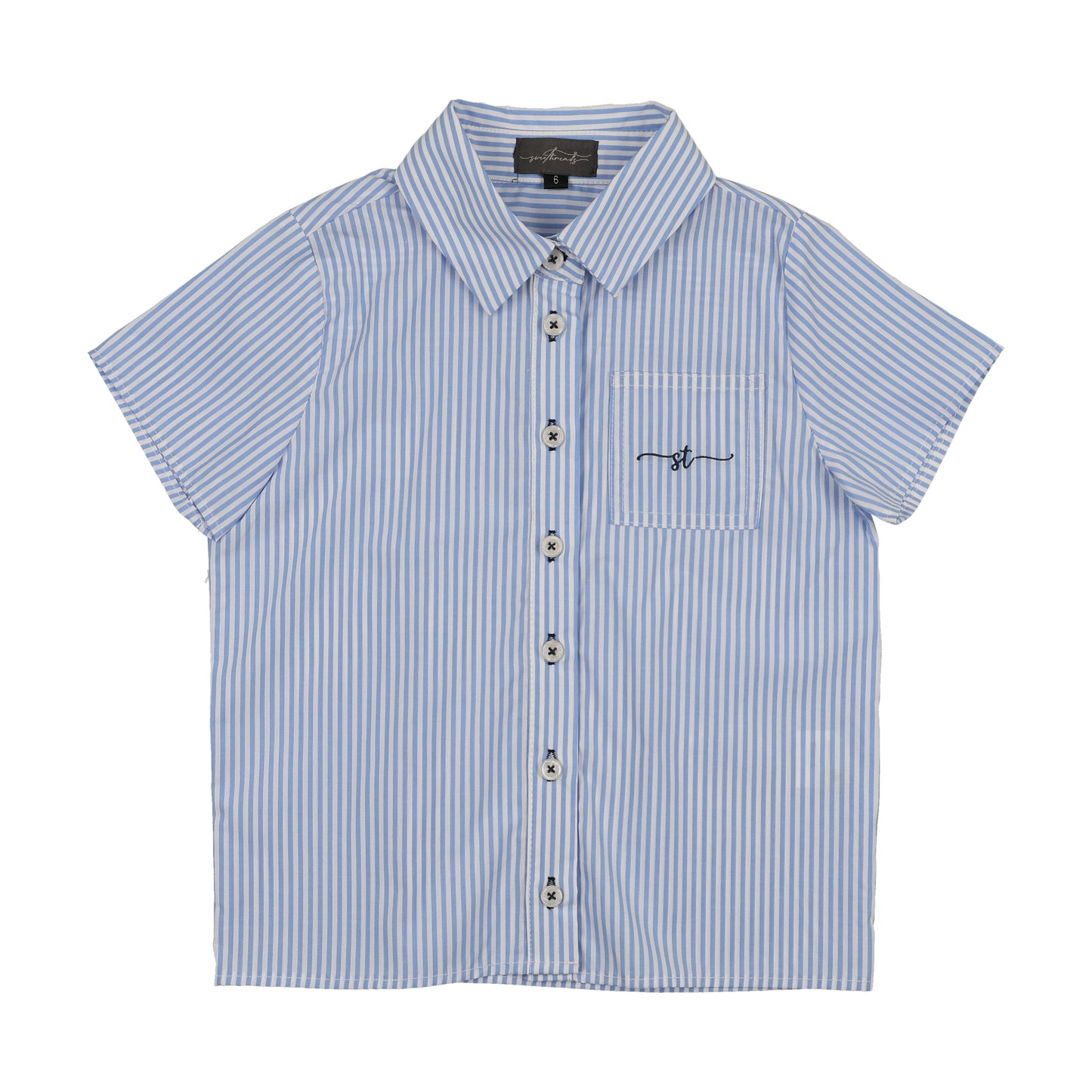 SWEET THREADS LIGHT BLUE COLLAR SHIRT