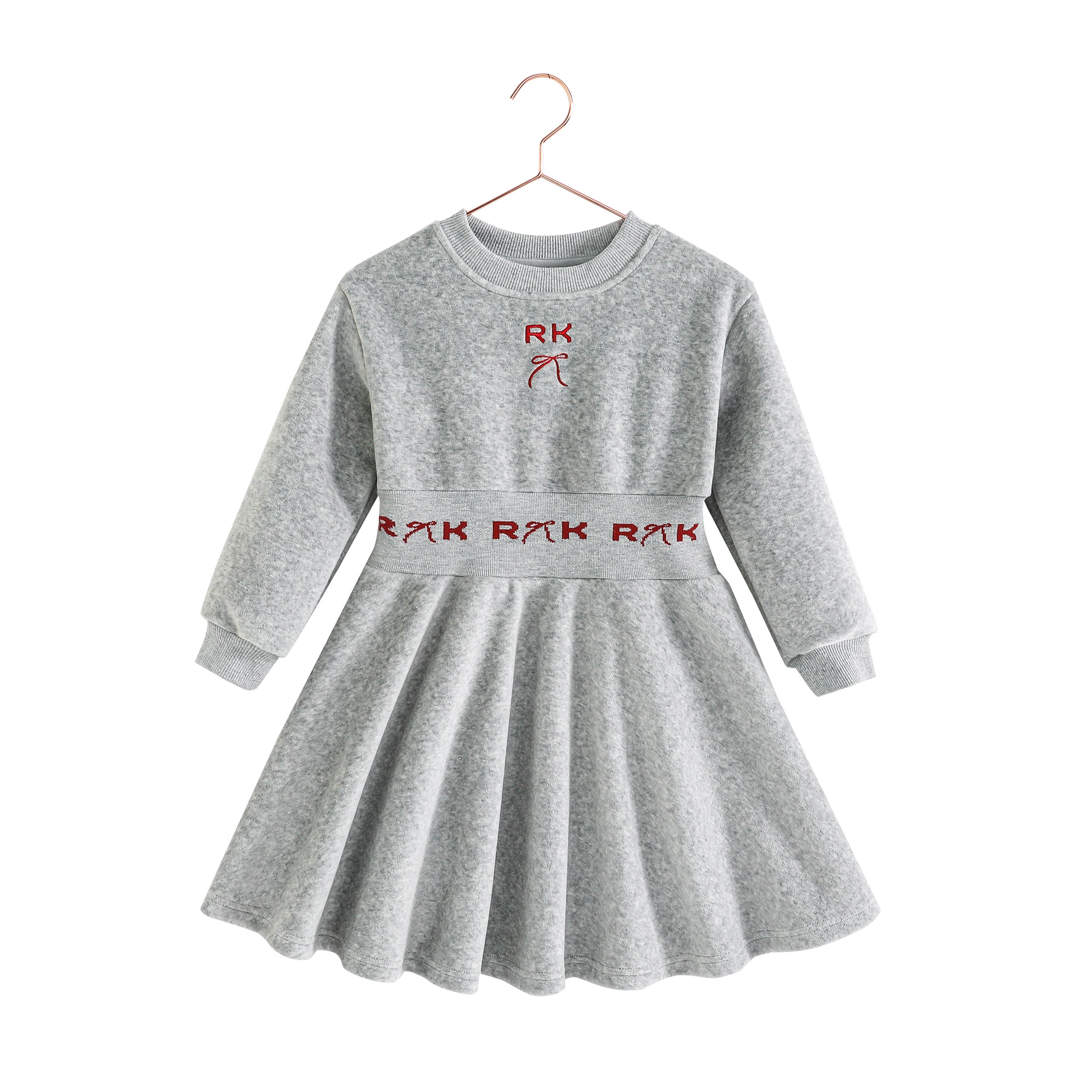 red and grey dress RETRO KID GREY/RED VELOUR LOGO – Luibelle red and grey combination outfit female