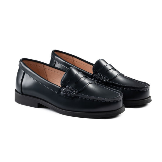 RAYBELLE NAVY PATENT LEATHER CHUNKY LOAFER