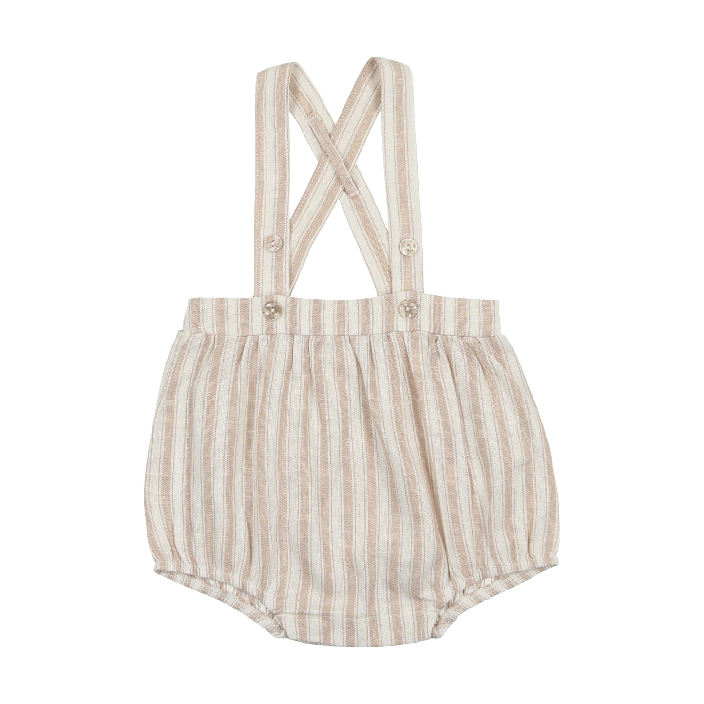 ANALOGIE TAUPE STRIPE SUSPENDER BUBBLE BLOOMER [FINAL SALE]