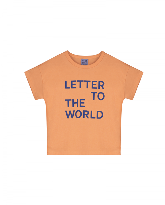 LETTER TO THE WORLD LIGHT ORANGE WORDED TEE [FINAL SALE]