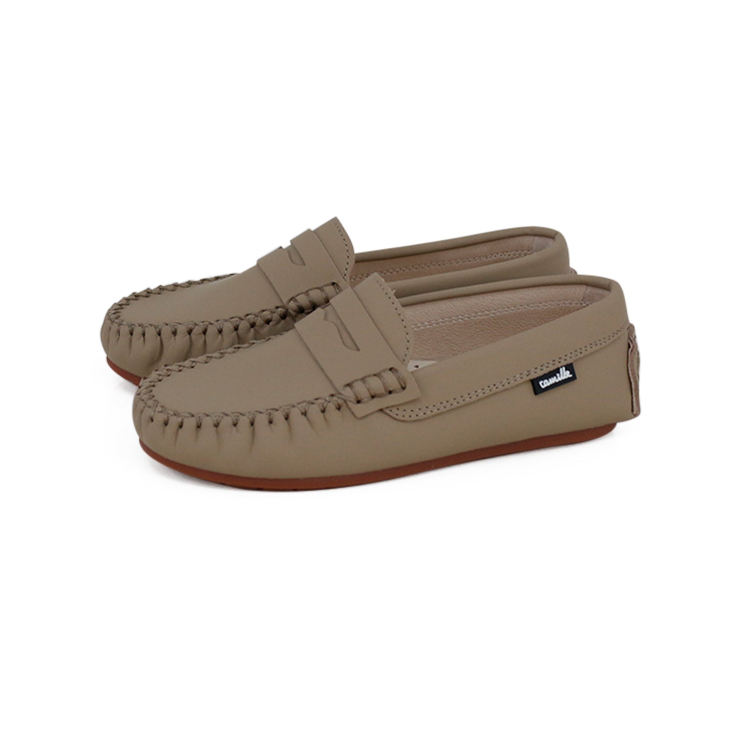 CAMILLE KIDS TAUPE PENNY LOAFER