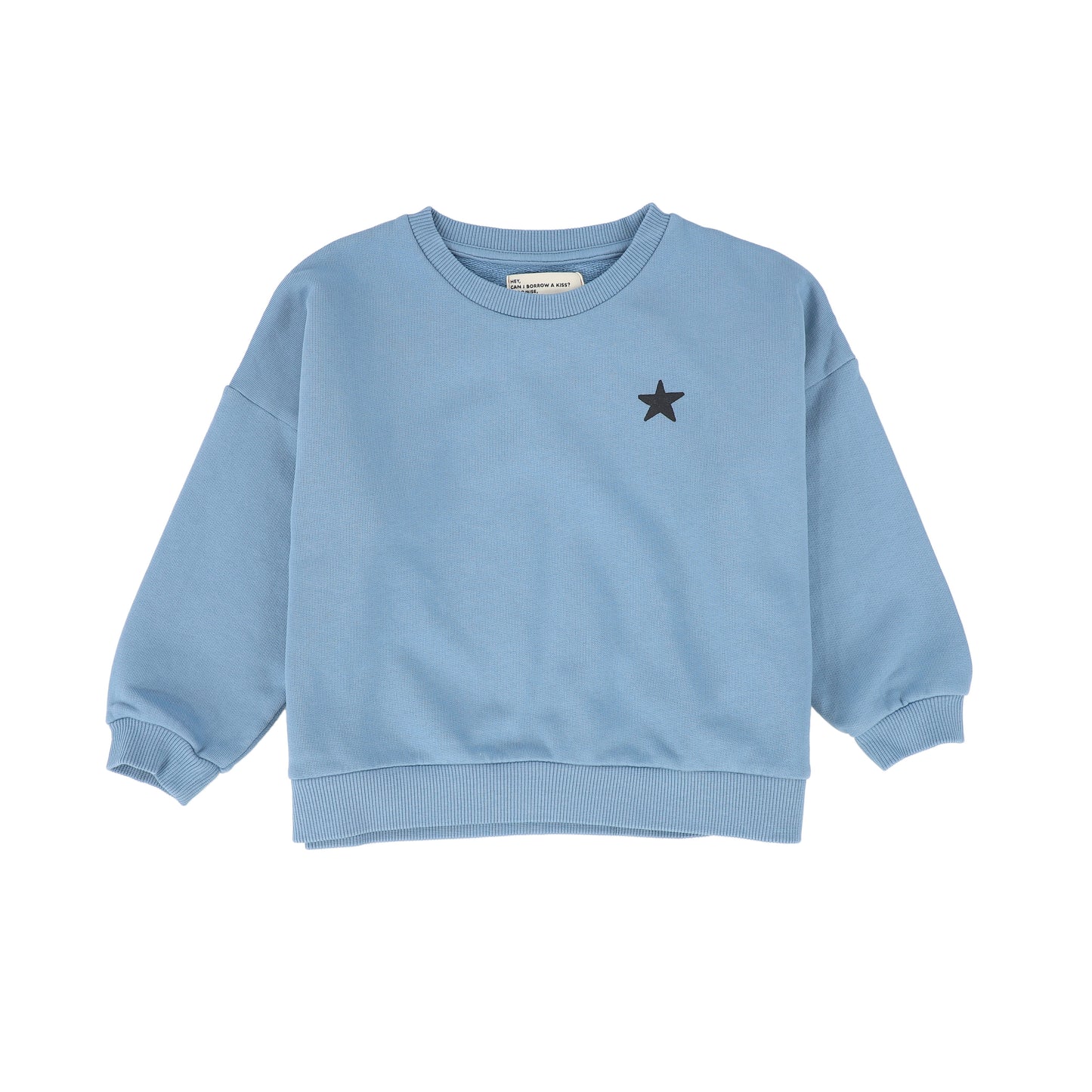 PIUPIUCHICK BLUE LOGO PATCH SWEATSHIRT