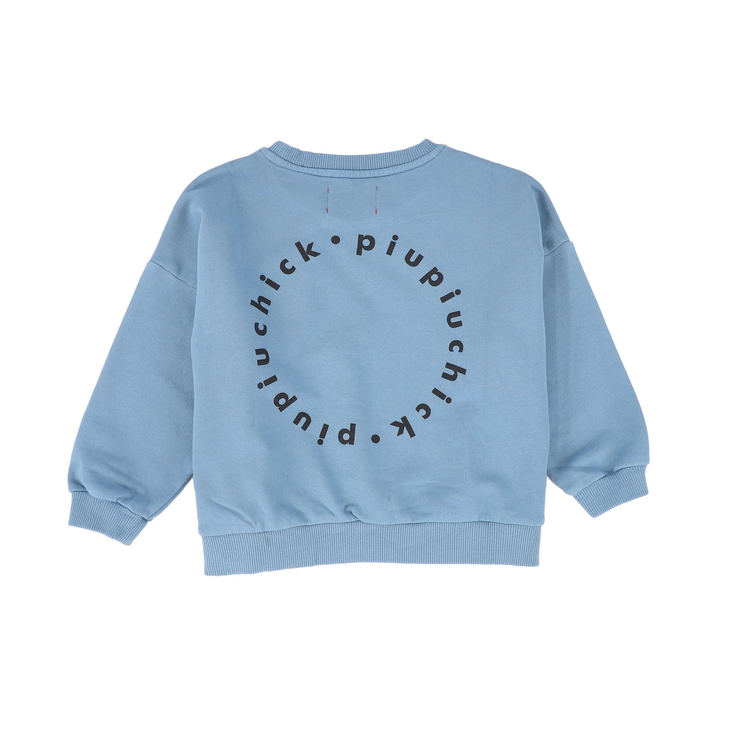 PIUPIUCHICK BLUE LOGO PATCH SWEATSHIRT