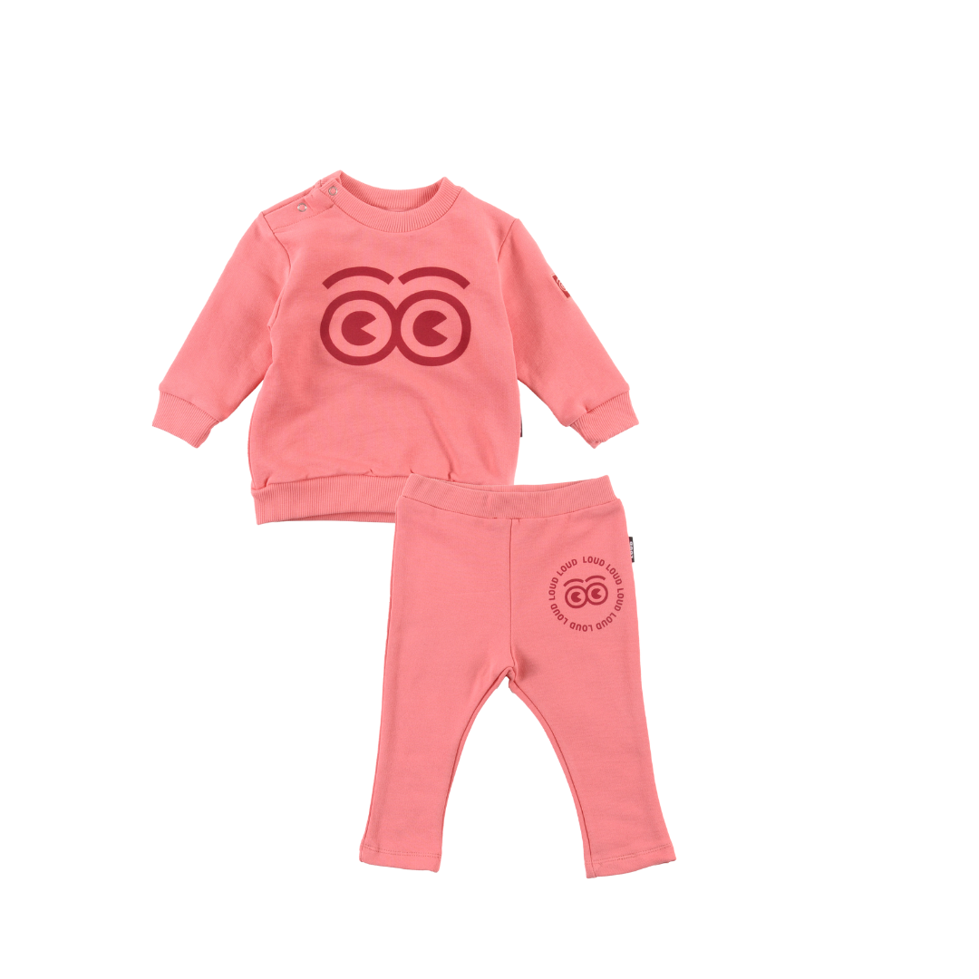 LOUD CORAL LOGO SWEATSHIRT SET