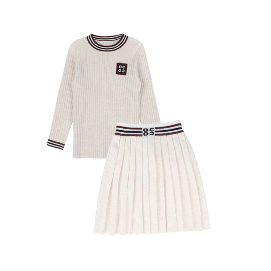 HELLO YELLOW OATMEAL WIDE RIBBED TRIM SET