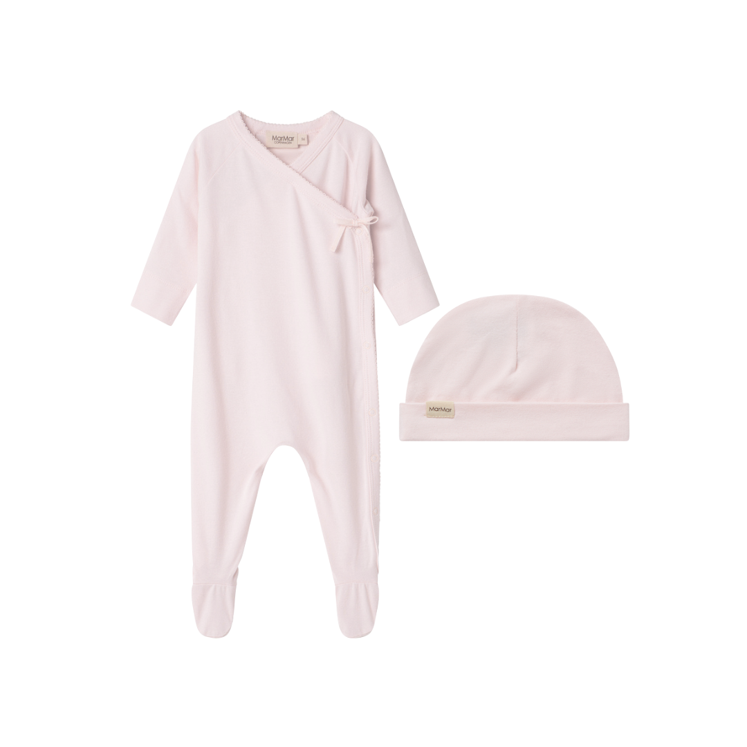 MARMAR COPENHAGEN PINK WRAP FOOTIE + BEANIE