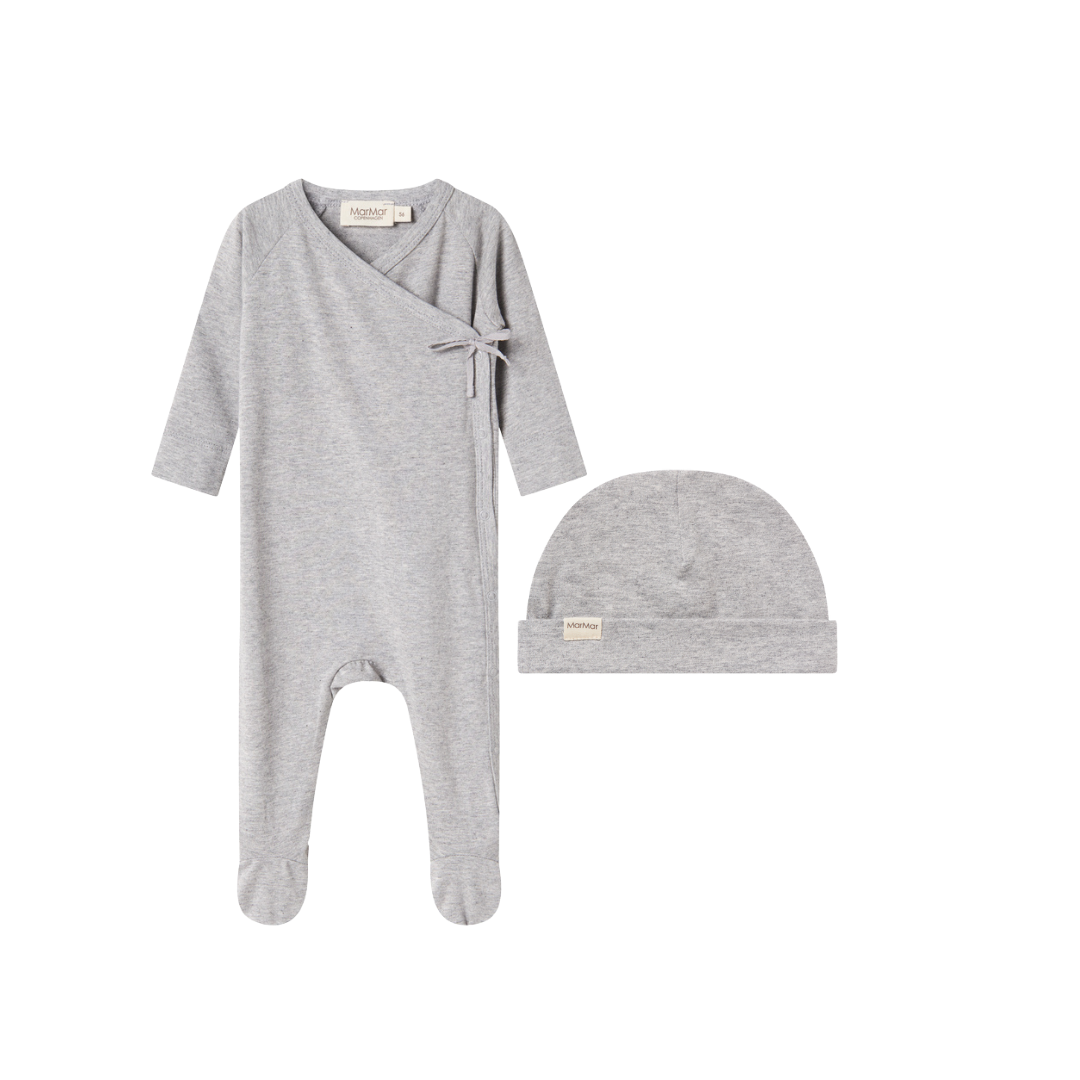 MARMAR COPENHAGEN GREY WRAP FOOTIE + BEANIE