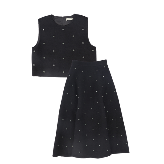 VALENTINA BLACK JEWEL WOOL SET