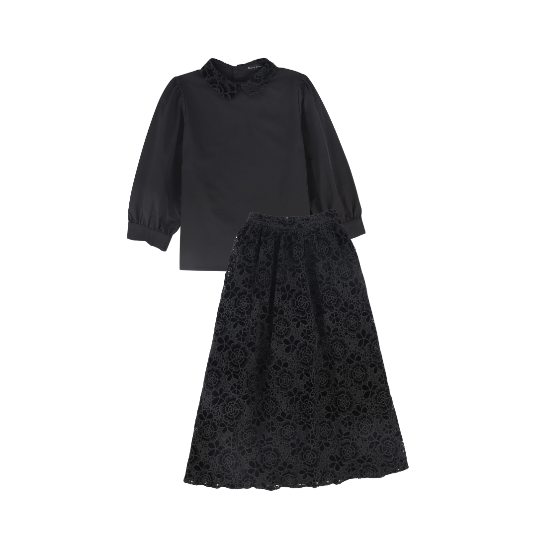 FRANCESCA GUILIANO BLACK EMBELLISHED SET