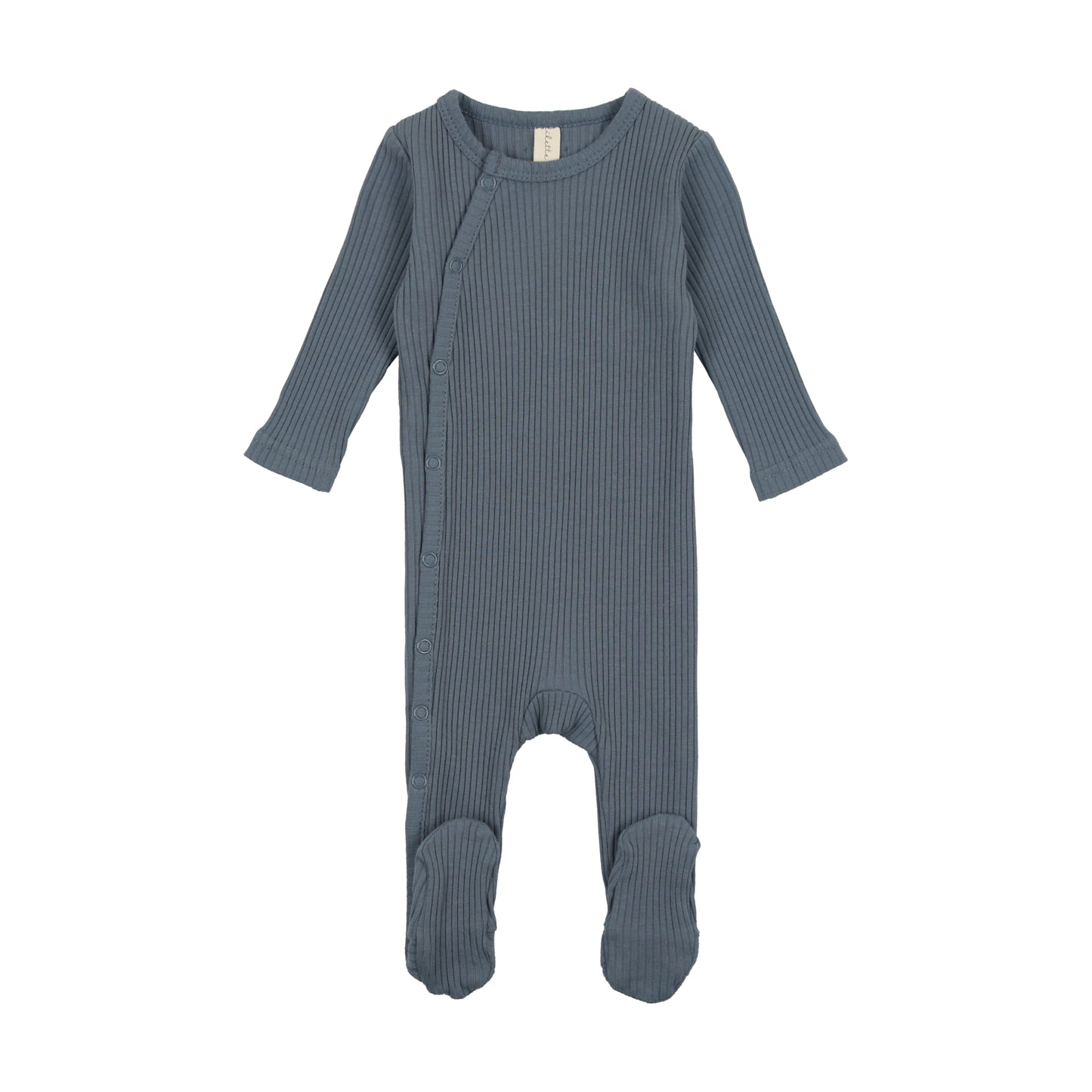 LILETTE FRENCH BLUE SIDE SNAP RIB FOOTIE