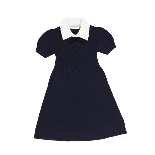 PHILOSOPHY BLUE KNIT BOW DRESS